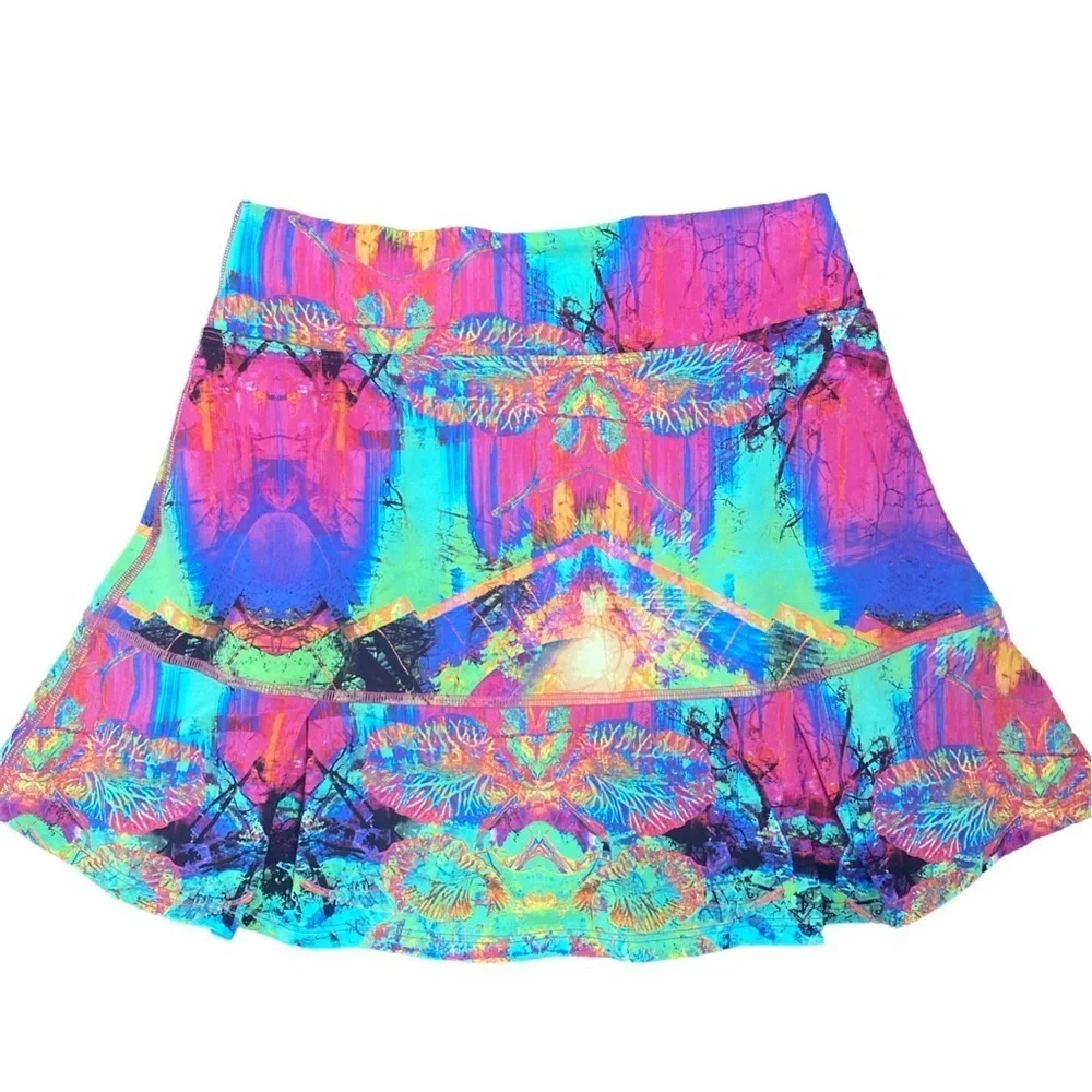 Donajo Skort - 1(S) blue green pink , polyester spandex